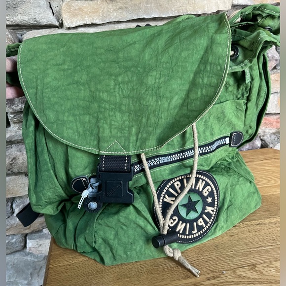 Kipling Backpack Bag Vintage Nylon Drawstring - Picture 1 of 6